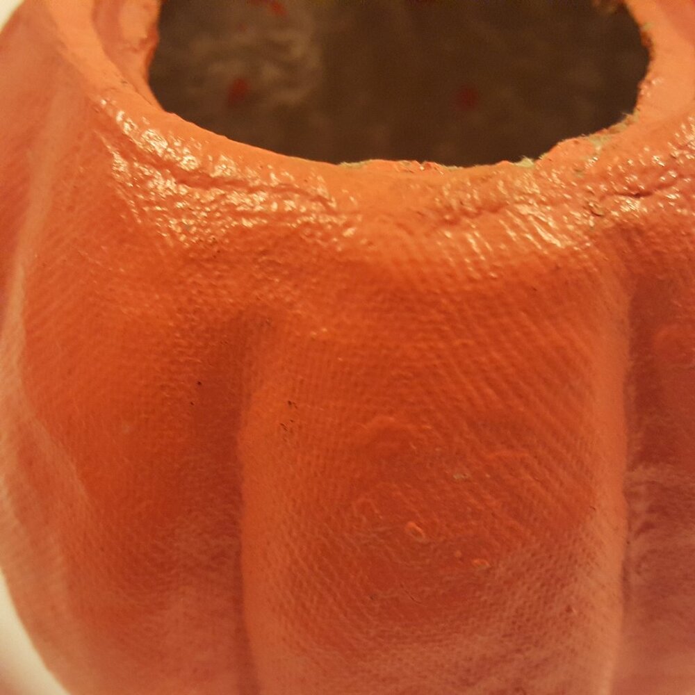 Halloween Vintage Jack O Lantern Paper Mache Pulp Container Small *AS IS* - Picture 7 of 16